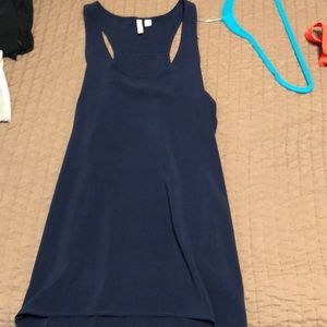 Frenchi Navy Blue Flowy Blouse